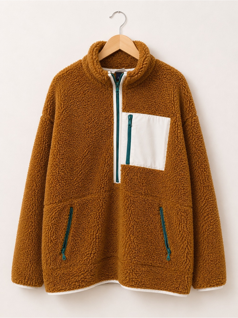 Universal Thread Cozy Sherpa Pullover Sweater - Brown 1X